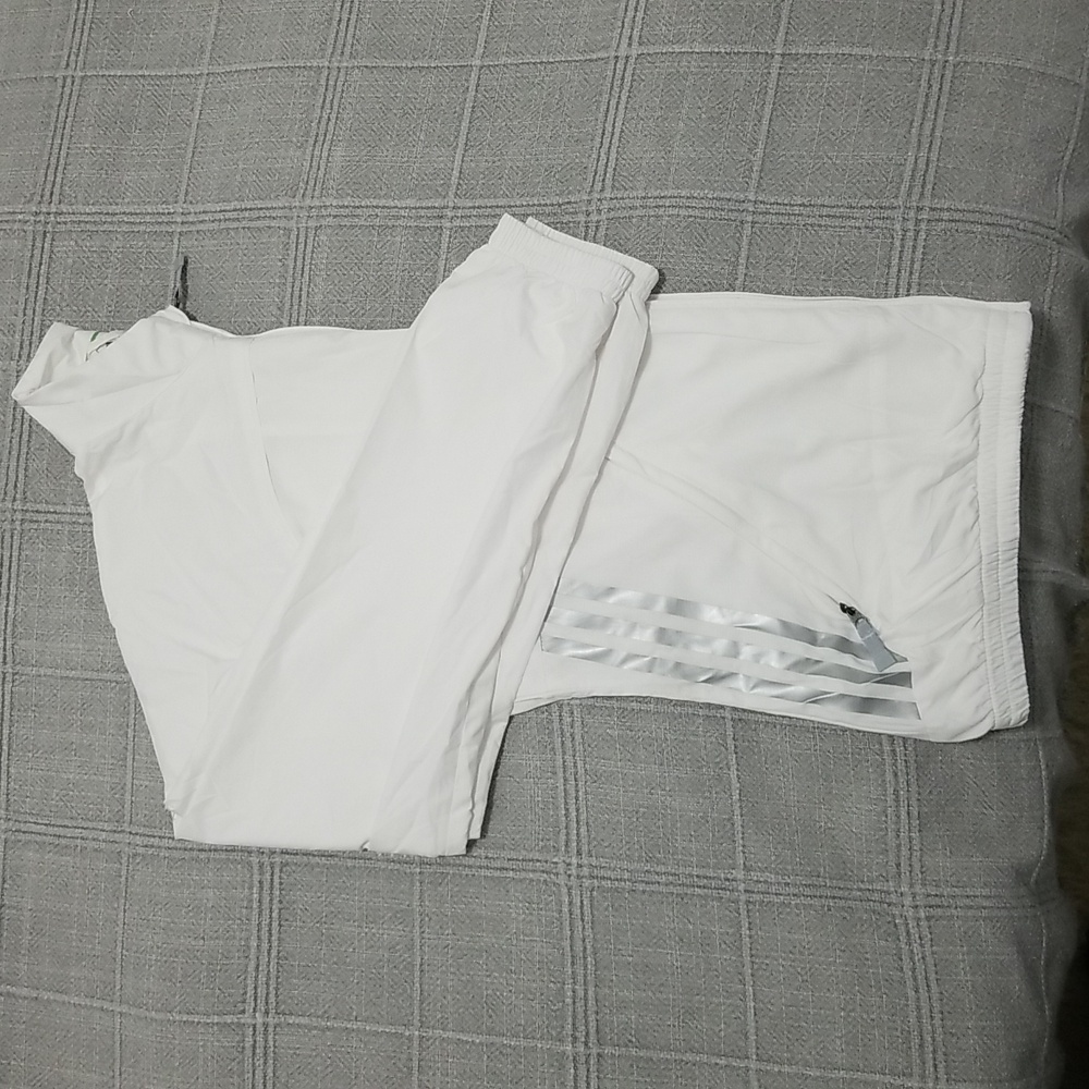 Adidas Golf White Full Zip Windbreaker